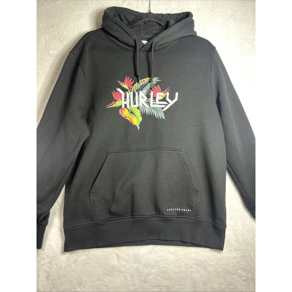 Hurley Hoodie Mens Small Embroidered Paradise Logo Surf And Enjoy Pullover